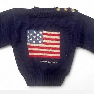Ralph Lauren Dark Blue Knit with Striped Detail
